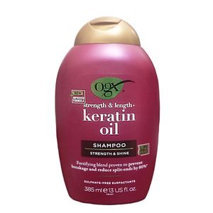 OGX Strength and Shine Keratin Oil Shampoo 385ml (Sulphate Free)